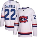 Adidas Montreal Canadiens Youth Cole Caufield Authentic White 2017 100 Classic NHL Jersey
