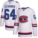 Adidas Montreal Canadiens Youth Otto Leskinen Authentic White 2017 100 Classic NHL Jersey
