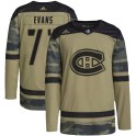 Adidas Montreal Canadiens Men's Jake Evans Authentic Camo Military Appreciation Practice NHL Jersey