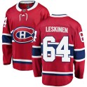 Fanatics Branded Montreal Canadiens Men's Otto Leskinen Breakaway Red Home NHL Jersey