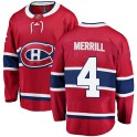 Fanatics Branded Montreal Canadiens Men's Jon Merrill Breakaway Red Home NHL Jersey