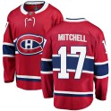 Fanatics Branded Montreal Canadiens Men's Torrey Mitchell Breakaway Red Home NHL Jersey