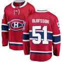 Fanatics Branded Montreal Canadiens Men's Gustav Olofsson Breakaway Red ized Home NHL Jersey