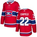 Adidas Montreal Canadiens Men's Cole Caufield Authentic Red Home NHL Jersey