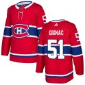 Adidas Montreal Canadiens Men's Brandon Gignac Authentic Red Home NHL Jersey