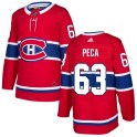 Adidas Montreal Canadiens Men's Matthew Peca Authentic Red Home NHL Jersey