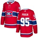 Adidas Montreal Canadiens Men's Kevin Poulin Authentic Red Home NHL Jersey