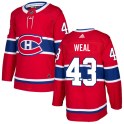 Adidas Montreal Canadiens Men's Jordan Weal Authentic Red Home NHL Jersey