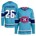 Adidas Montreal Canadiens Men's Johnathan Kovacevic Authentic Light Blue Reverse Retro 2.0 NHL Jersey
