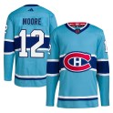 Adidas Montreal Canadiens Men's Dickie Moore Authentic Light Blue Reverse Retro 2.0 NHL Jersey