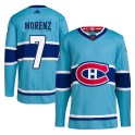Adidas Montreal Canadiens Men's Howie Morenz Authentic Light Blue Reverse Retro 2.0 NHL Jersey