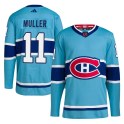 Adidas Montreal Canadiens Men's Kirk Muller Authentic Light Blue Reverse Retro 2.0 NHL Jersey