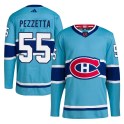 Adidas Montreal Canadiens Men's Michael Pezzetta Authentic Light Blue Reverse Retro 2.0 NHL Jersey