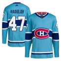 Adidas Montreal Canadiens Men's Alexander Radulov Authentic Light Blue Reverse Retro 2.0 NHL Jersey