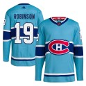 Adidas Montreal Canadiens Men's Larry Robinson Authentic Light Blue Reverse Retro 2.0 NHL Jersey