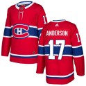 Adidas Montreal Canadiens Youth Josh Anderson Authentic Red Home NHL Jersey