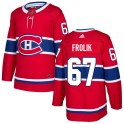 Adidas Montreal Canadiens Youth Michael Frolik Authentic Red Home NHL Jersey