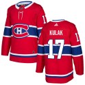 Adidas Montreal Canadiens Youth Brett Kulak Authentic Red Home NHL Jersey
