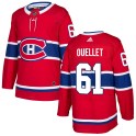 Adidas Montreal Canadiens Youth Xavier Ouellet Authentic Red Home NHL Jersey