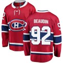 Fanatics Branded Montreal Canadiens Youth Nicolas Beaudin Breakaway Red Home NHL Jersey