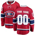 Fanatics Branded Montreal Canadiens Youth Custom Breakaway Red Custom Home NHL Jersey