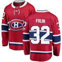 Fanatics Branded Montreal Canadiens Youth Christian Folin Breakaway Red Home NHL Jersey