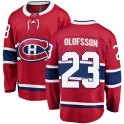Fanatics Branded Montreal Canadiens Youth Gustav Olofsson Breakaway Red Home NHL Jersey