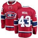 Fanatics Branded Montreal Canadiens Youth Jordan Weal Breakaway Red Home NHL Jersey