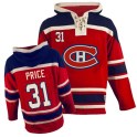 Montreal Canadiens Youth Carey Price Premier Red Old Time Hockey Sawyer Hooded Sweatshirt