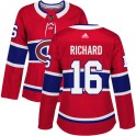 Adidas Montreal Canadiens Women's Henri Richard Authentic Red Home NHL Jersey