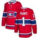 Adidas Montreal Canadiens Youth Jacques Plante Authentic Red Home NHL Jersey