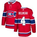 Adidas Montreal Canadiens Youth Jean Beliveau Authentic Red Home NHL Jersey