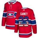 Adidas Montreal Canadiens Men's Bob Gainey Authentic Red USA Flag Fashion NHL Jersey