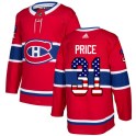 Adidas Montreal Canadiens Men's Carey Price Authentic Red USA Flag Fashion NHL Jersey