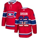 Adidas Montreal Canadiens Youth Jonathan Drouin Authentic Red USA Flag Fashion NHL Jersey