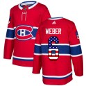 Adidas Montreal Canadiens Men's Shea Weber Authentic Red USA Flag Fashion NHL Jersey