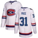 Adidas Montreal Canadiens Men's Carey Price Authentic White 2017 100 Classic NHL Jersey