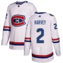 Adidas Montreal Canadiens Youth Doug Harvey Authentic White 2017 100 Classic NHL Jersey