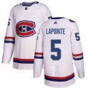 Adidas Montreal Canadiens Youth Guy Lapointe Authentic White 2017 100 Classic NHL Jersey