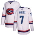 Adidas Montreal Canadiens Men's Howie Morenz Authentic White 2017 100 Classic NHL Jersey