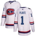 Adidas Montreal Canadiens Men's Jacques Plante Authentic White 2017 100 Classic NHL Jersey