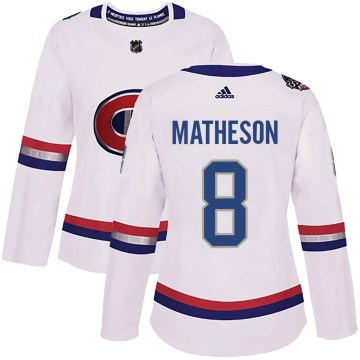 Adidas Montreal Canadiens Women's Mike Matheson Authentic White 2017 100 Classic NHL Jersey