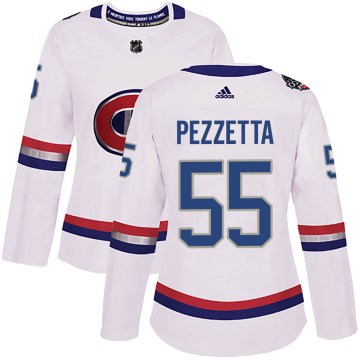 Adidas Montreal Canadiens Women's Michael Pezzetta Authentic White 2017 100 Classic NHL Jersey