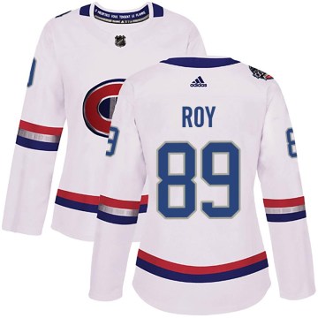 Adidas Montreal Canadiens Women's Joshua Roy Authentic White 2017 100 Classic NHL Jersey