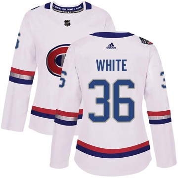 Adidas Montreal Canadiens Women's Colin White Authentic White 2017 100 Classic NHL Jersey
