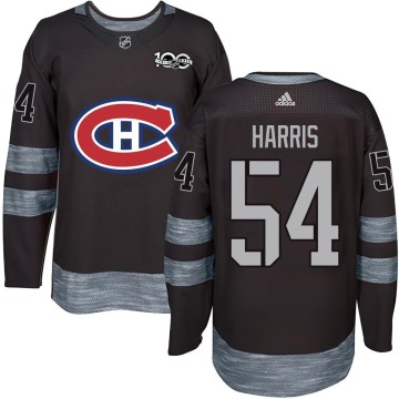 Montreal Canadiens Men's Jordan Harris Authentic Black 1917-2017 100th Anniversary NHL Jersey