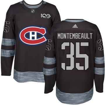 Montreal Canadiens Men's Sam Montembeault Authentic Black 1917-2017 100th Anniversary NHL Jersey