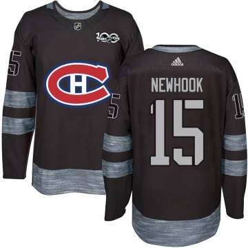 Montreal Canadiens Men's Alex Newhook Authentic Black 1917-2017 100th Anniversary NHL Jersey