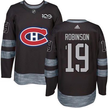 Montreal Canadiens Men's Larry Robinson Authentic Black 1917-2017 100th Anniversary NHL Jersey