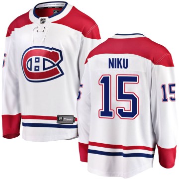 Fanatics Branded Montreal Canadiens Men's Sami Niku Breakaway White Away NHL Jersey